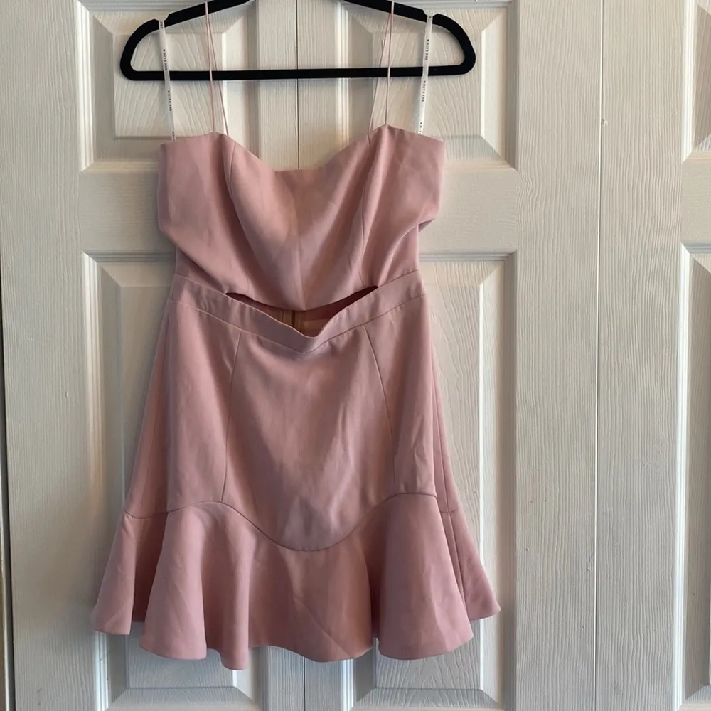 White Fox Just‎ my type pink mini dress front cut out size Medium coquette new - Image 3