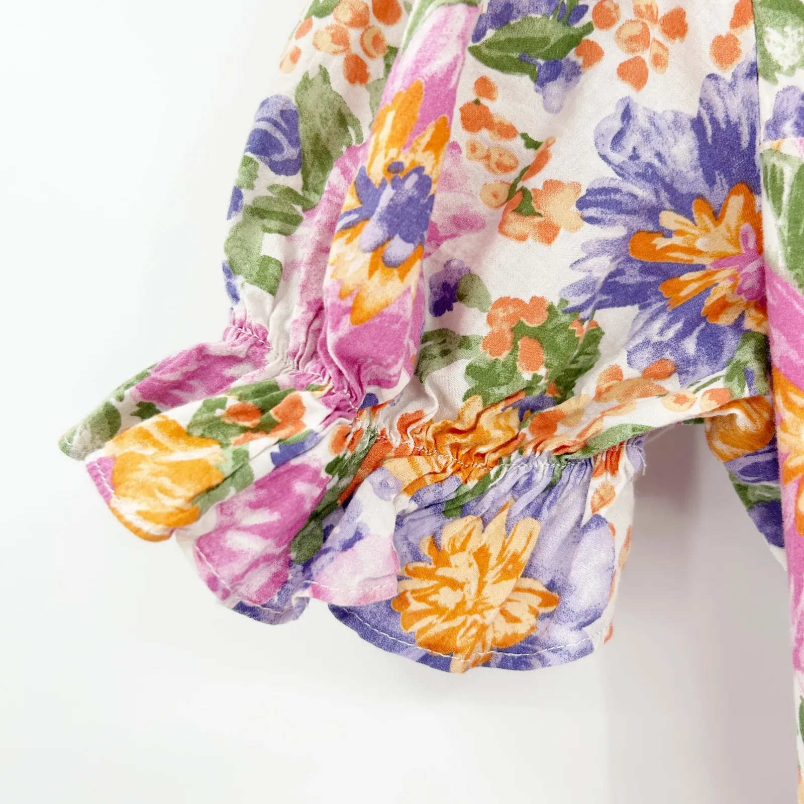 Hello Molly Womens Cottagecore Boho Open Back Floral Spring Katie Mini Dress M - Image 7