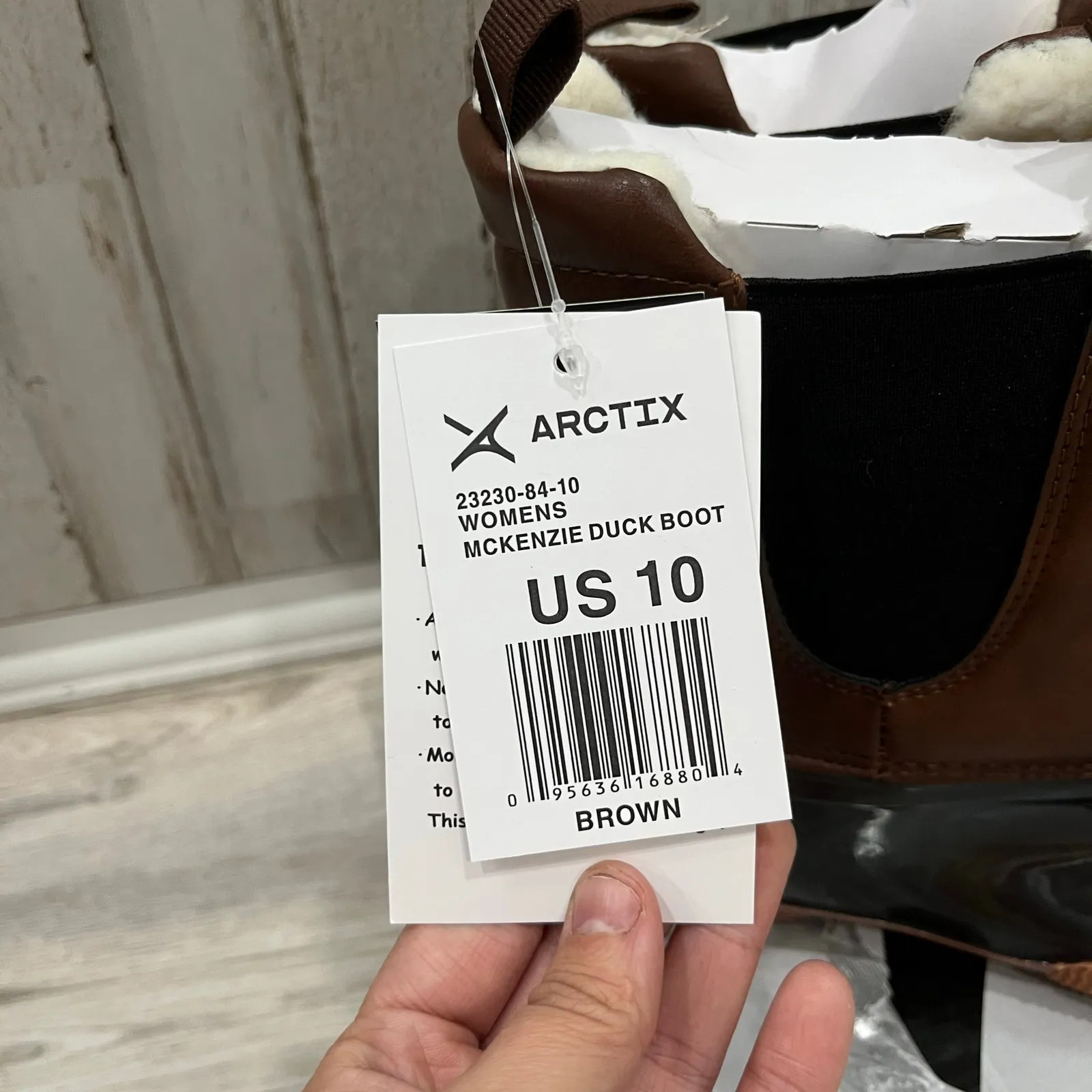 New! Arctix Faux Leather Brown McKenzie Duck Boots Rubber Womens Size 10 - Image 2