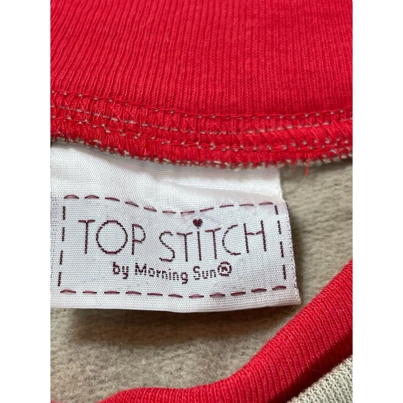 Top Stitch by Morning Sun Sweatshirt Cardinals Birds Fall Leaves Beige Red XL - Image 7