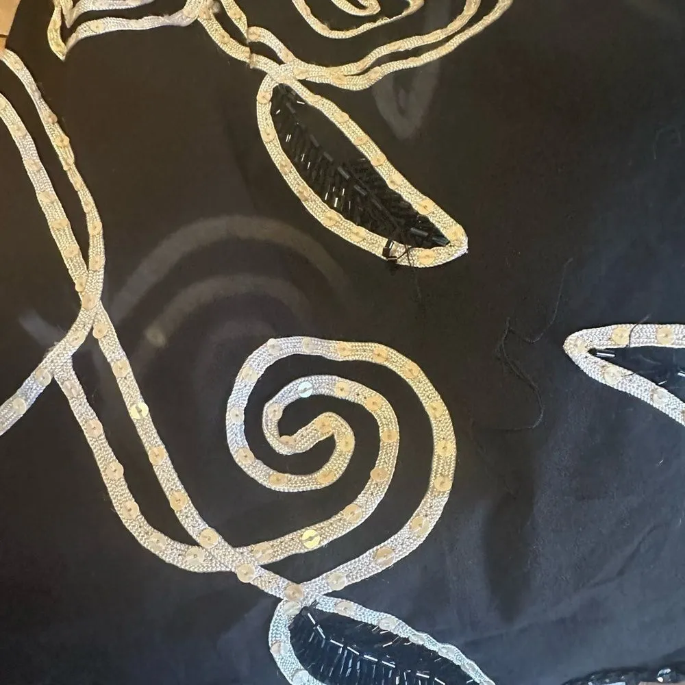 Basil & Maude Black Sequin Skirt Size 4 - Image 5