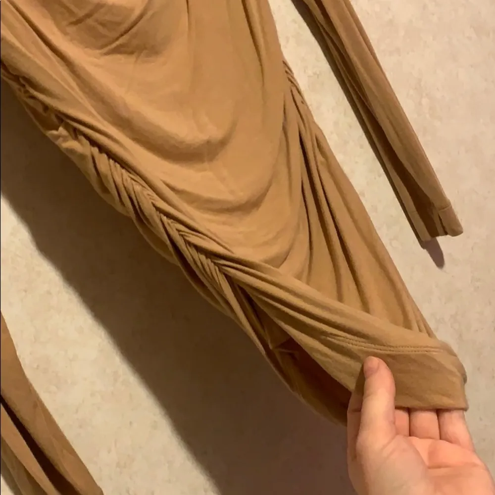 Cabi sinched swoop neck sweater tunic cream - Image 2