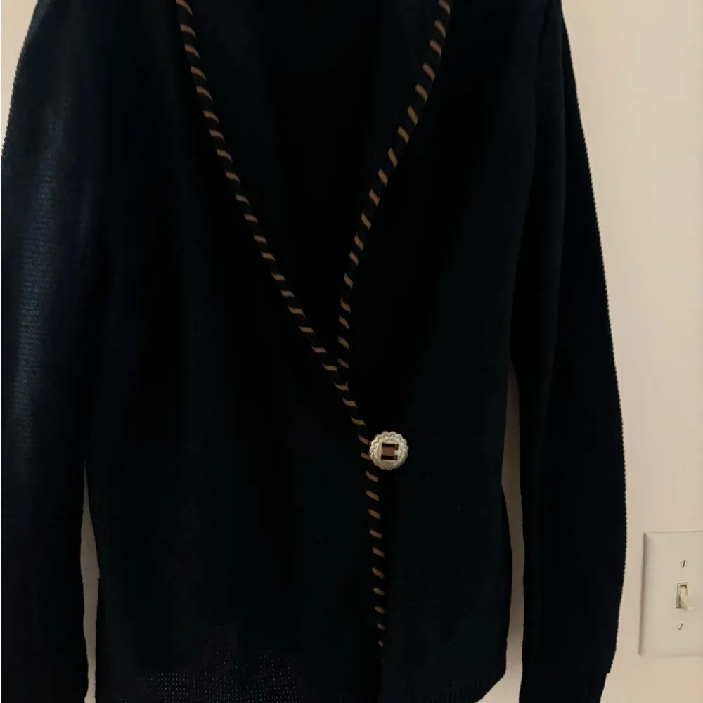 lauren by ralph lauren cardigan with brown lace detail size M Size M - Image 2