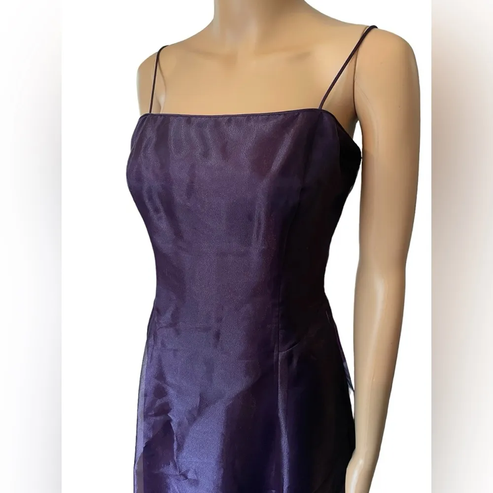 Zum Zum Niki Livas Vintage 90s Witchy Goth Moody Purple Iridescent Formal Dress Size 8 - Image 2
