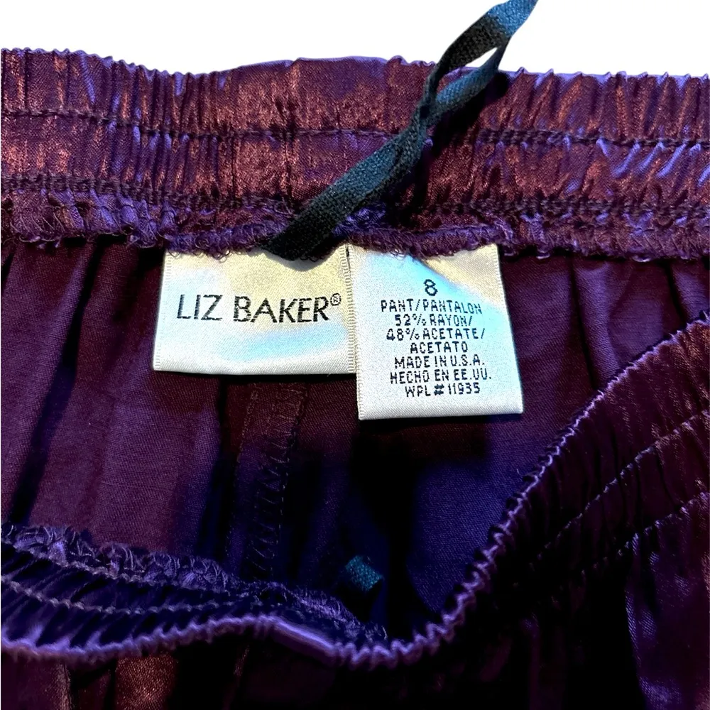 Liz Baker Rayon Wine Pants - Image 3
