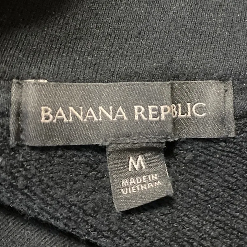 Banana Republic Women's Black Long Sleeve Hoodie Hooded Sweatshirt Top Size M - Image 3