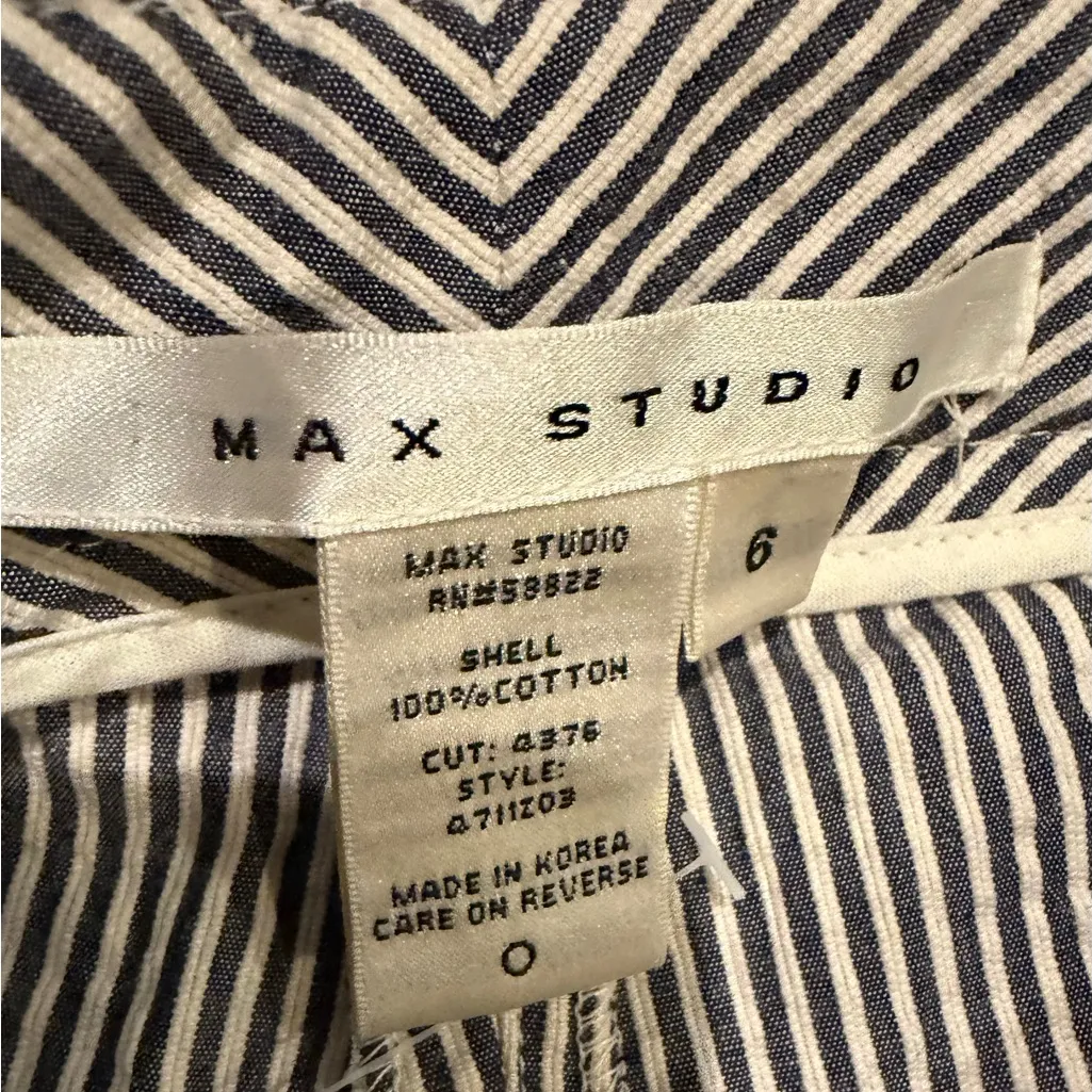 Max Studio Blue and White Striped Pants NWT - Image 4