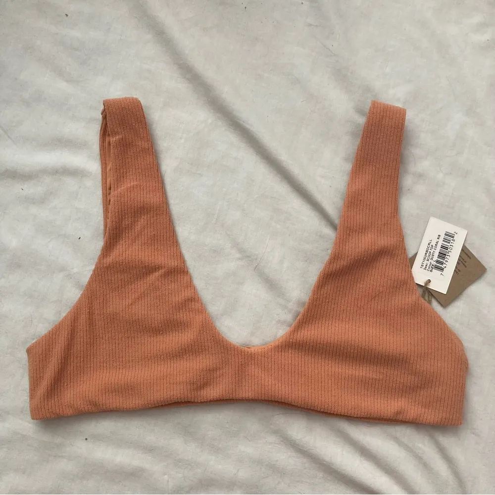 Toast Swim Scoop Top in Dusty Coral Rib Size Large sold at Free People Tan - Image 4