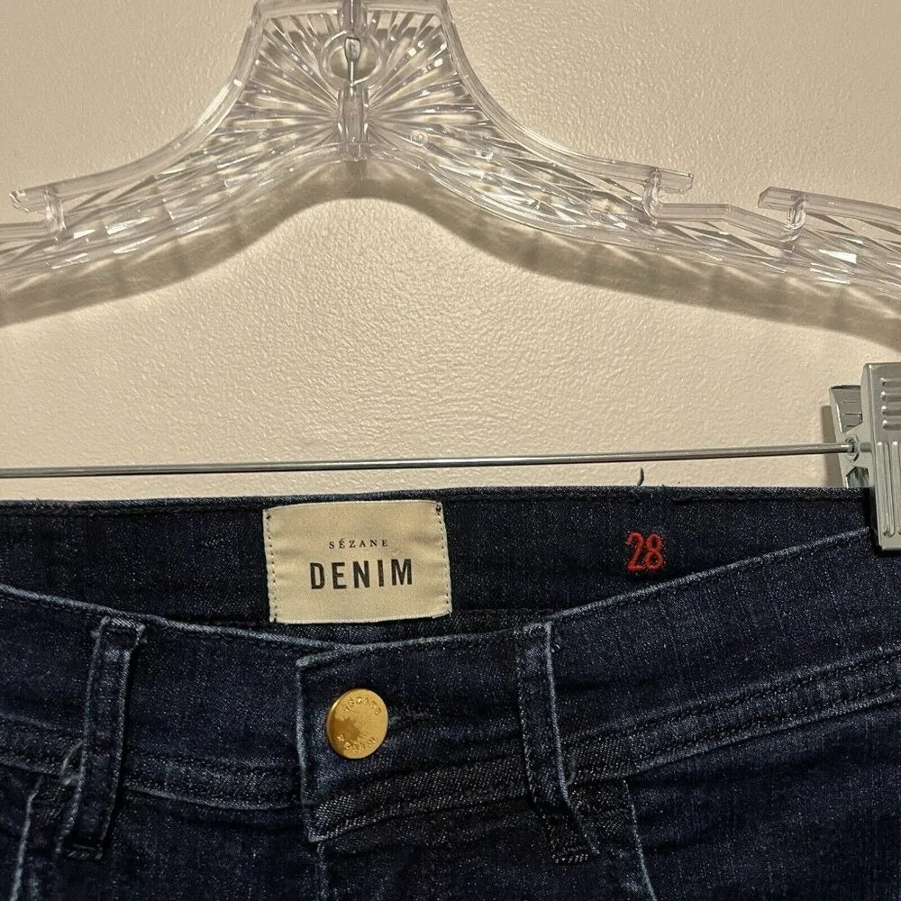 Sézane Sezane Slim Parfait Dark Wash Blue Slim Fit Jeans Size 28 - Image 3