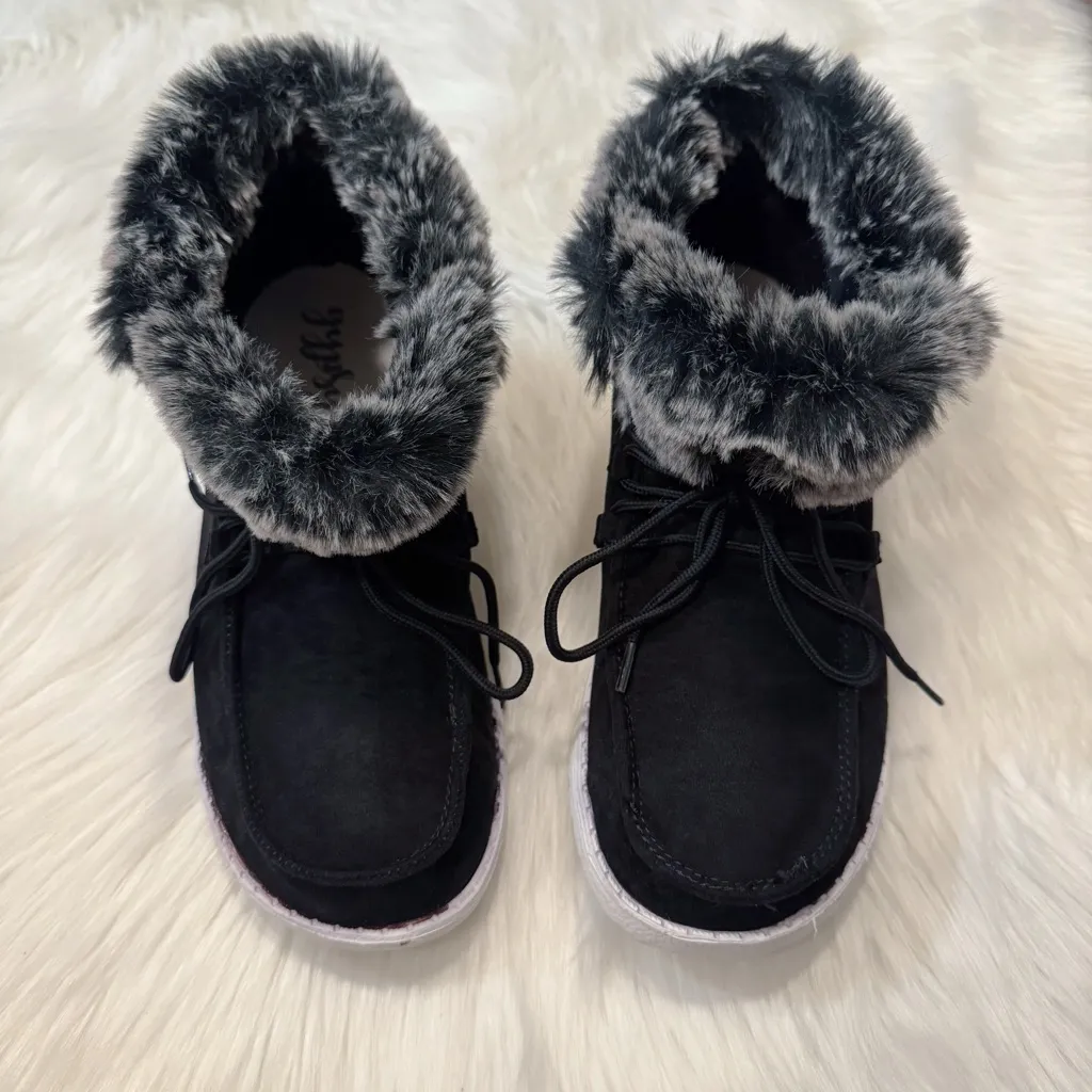 Gypsy Jazz Women’s Farren Faux Fur Booties in Black Size 10 - Image 5