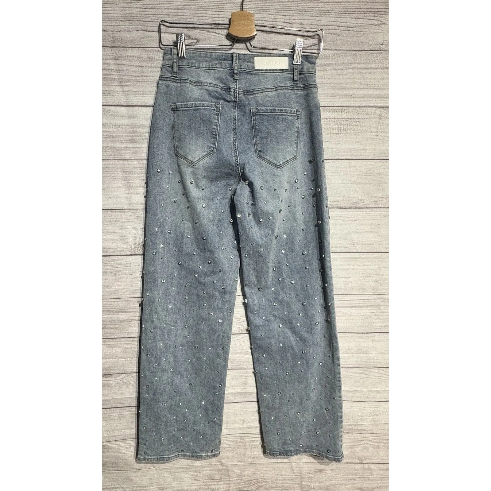 Akira Rhinestone Blue Women’s Jeans  Size 3 - Image 5