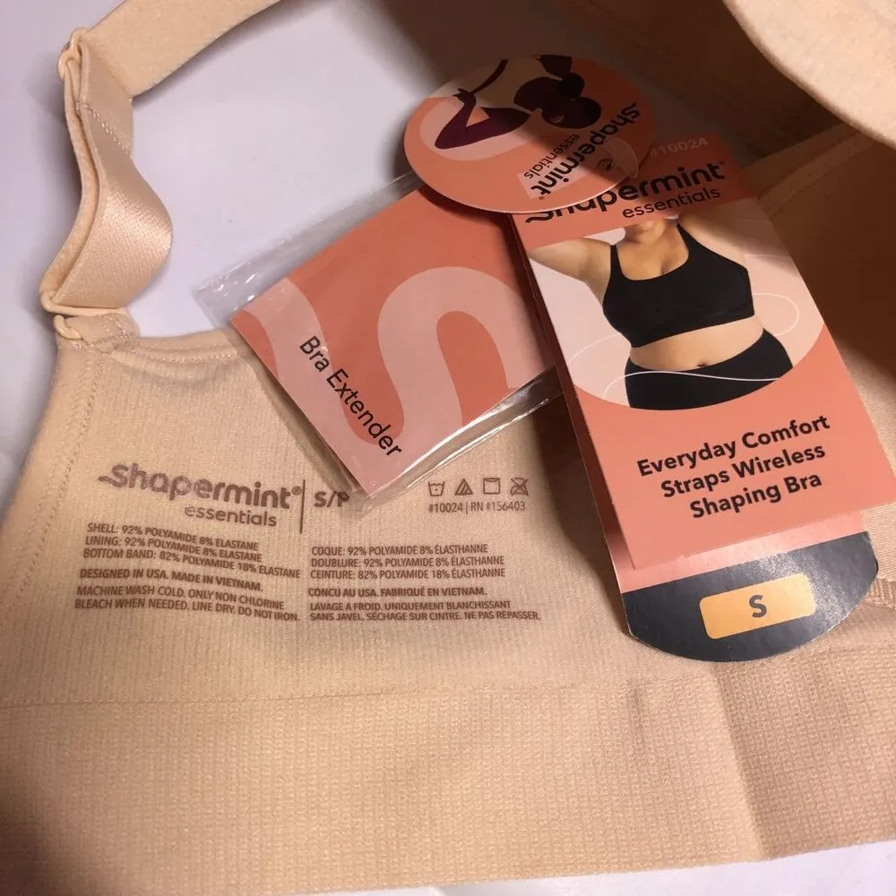 Shapermint Everyday Comfort Straps Wireless Shaping Bra Extender Chai Beige S Tan - Image 3