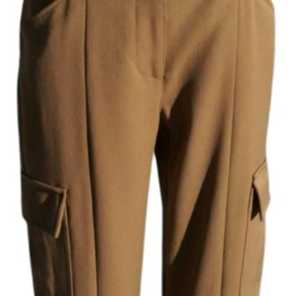 Cache Olive Tan Slim Leg Cargo Pant Ankle Zipper New Stretch Dress Up $98 NWT - Image 9