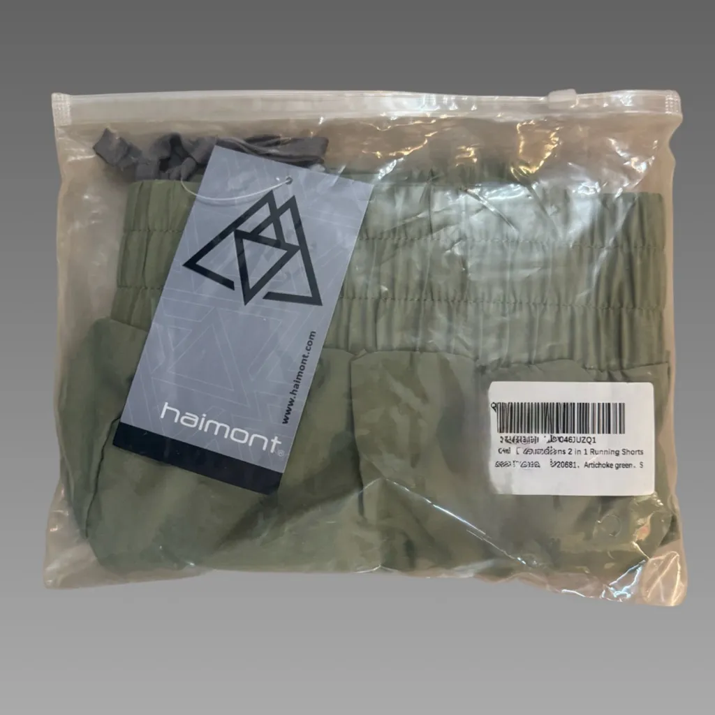 2 in 1 High Waisted Athletic Shorts Sz Small Green - Image 7