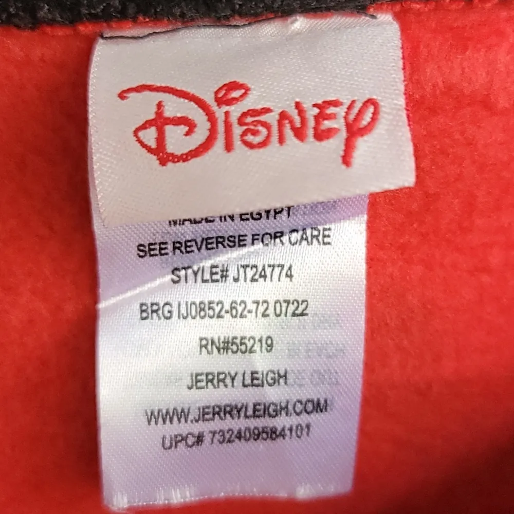 NWT! Disney Red Black Mickey Mouse Print Sweater Shirt L - Image 2