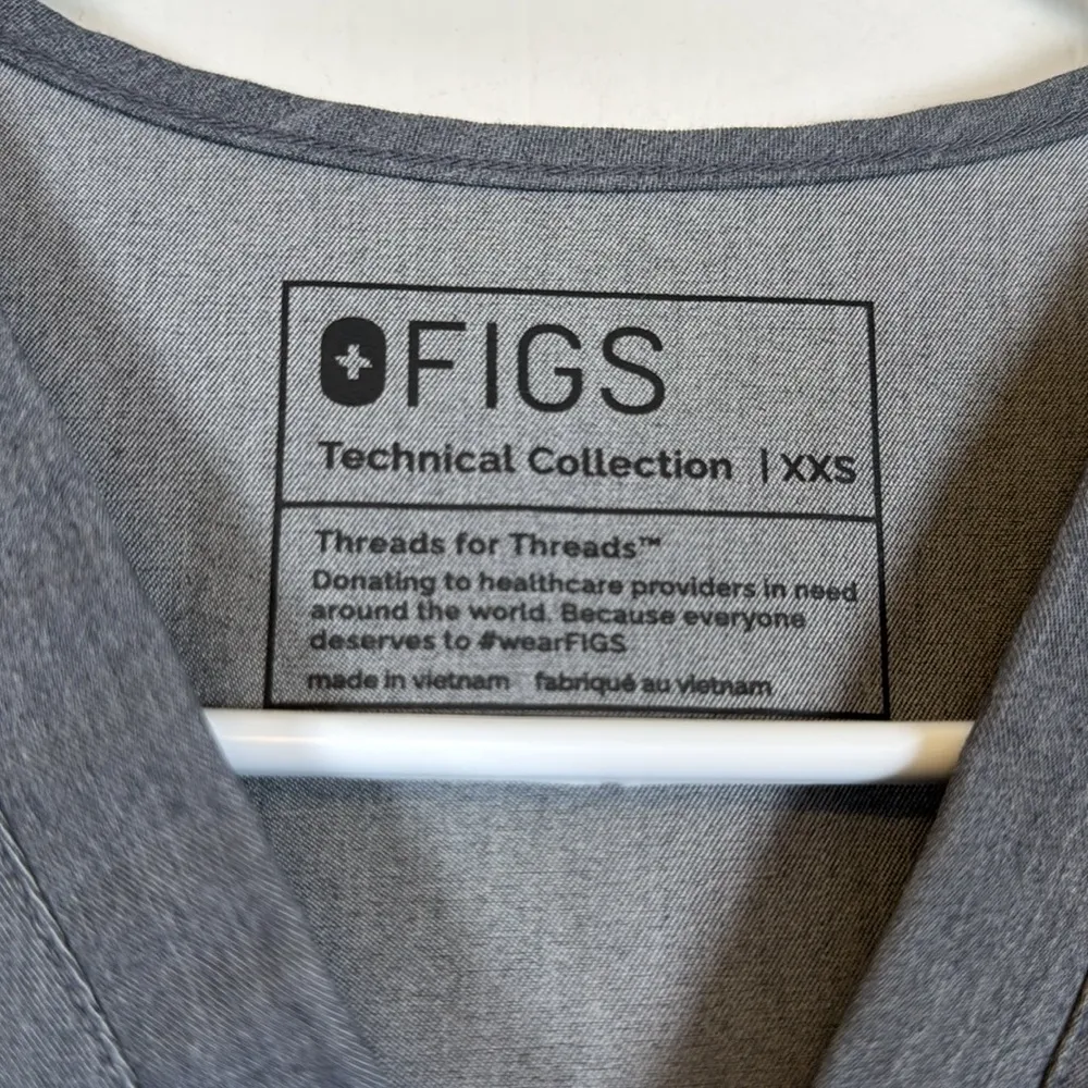 Figs Catarina Dark Gray Scrub Surgeon Pharmacist Nurse Doctor XXS EUC #5634 - Image 4