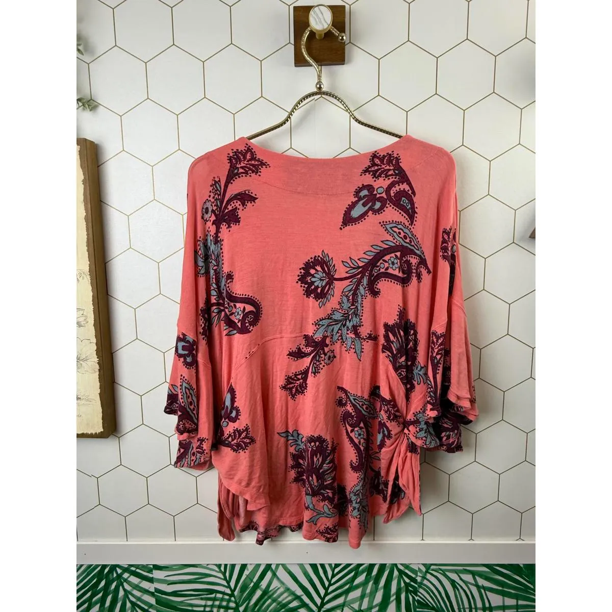 Free People Pink Maui Wowie Printed Top - Size - XS - Image 3