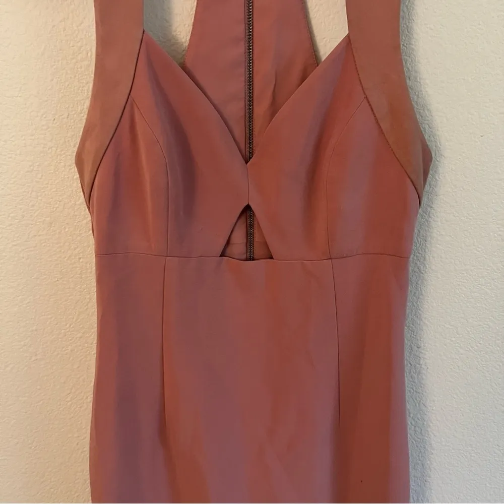 Alice and Olivia Hera Suede Strap Cutout Dress - Image 3