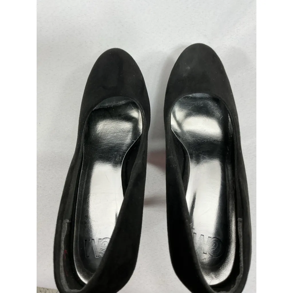 Womans CM Slipon Platform Pumps 9 M Black Stiletto Round Toe - Image 6