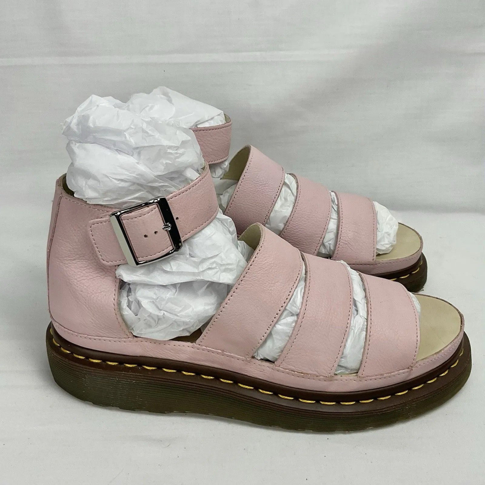 Dr Martens Clarissa  Chunky Leather Sandals In Bubblegum Pink Womens Sz 10 EU 42 - Image 3