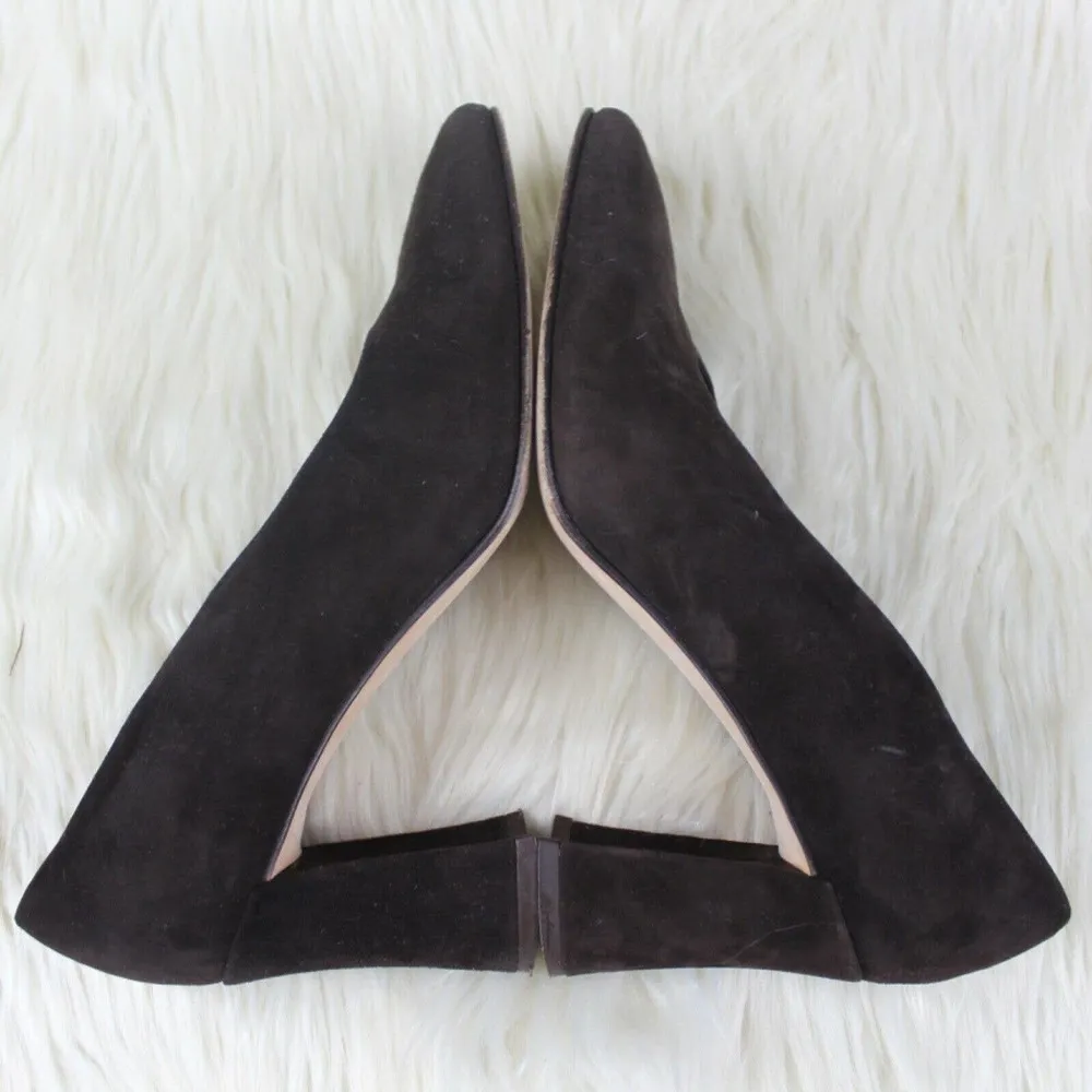 Via Spiga Square Toe Suede Pumps Block Heels 7.5 - Image 3