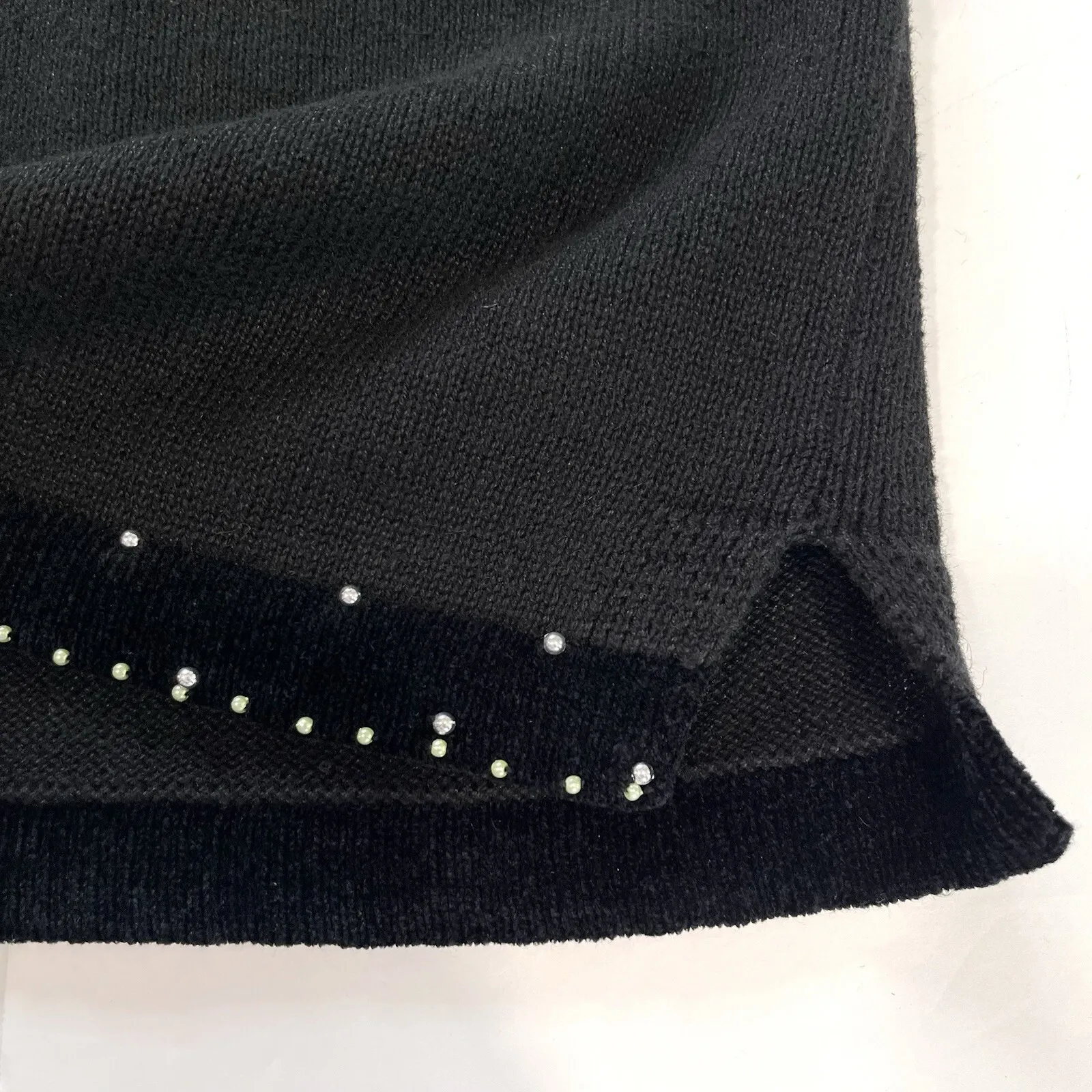 Quacker Factory Black Christmas Tree Holiday V Neck Pullover‎ Sweater Size 1X - Image 5