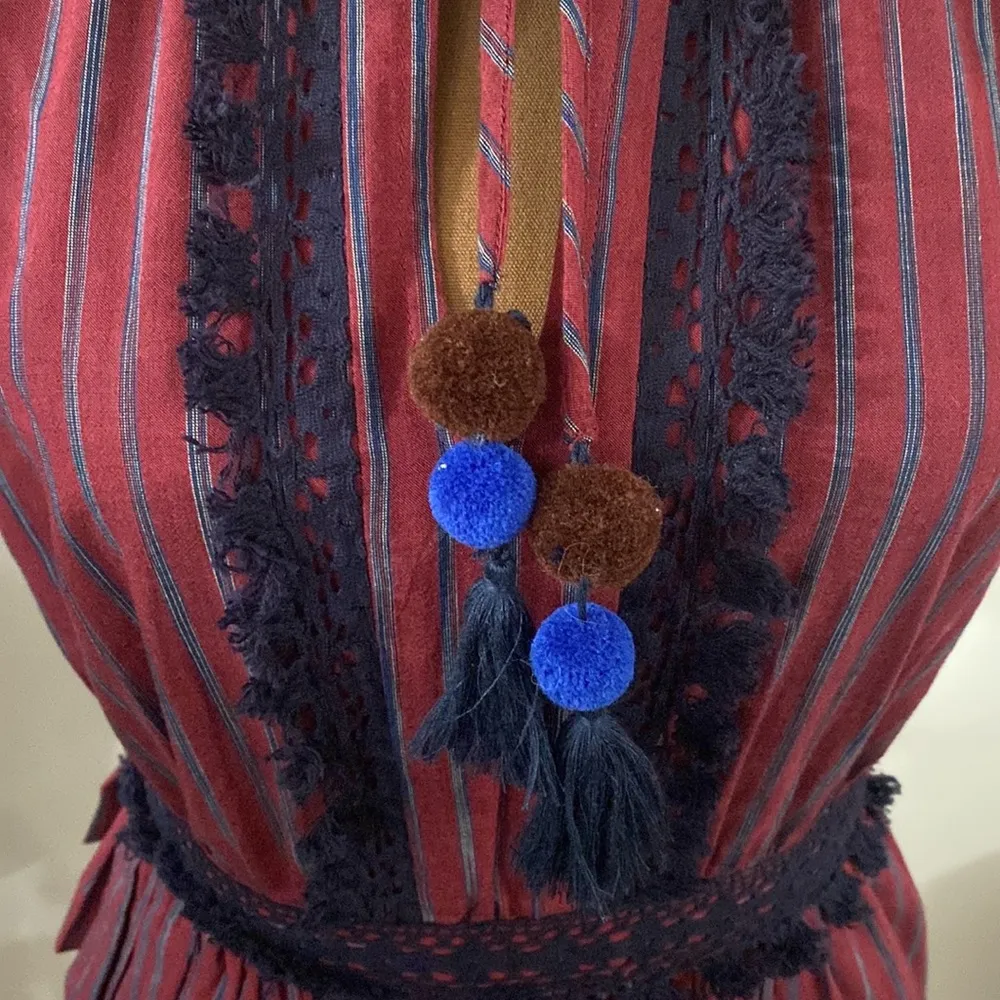 Sea New York boho peasant ruffled pom - Image 8