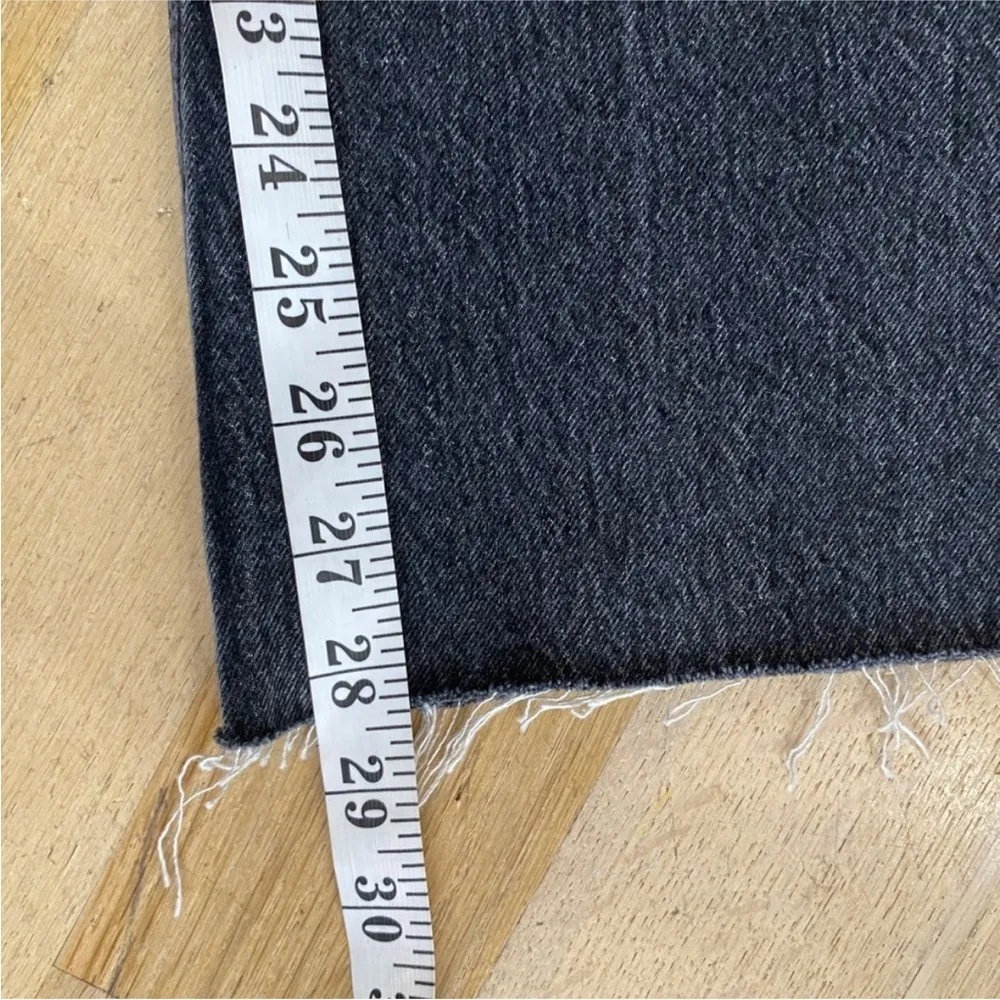 ANINE BING frayed high-rise bootcut jeans in dark gray - Image 13