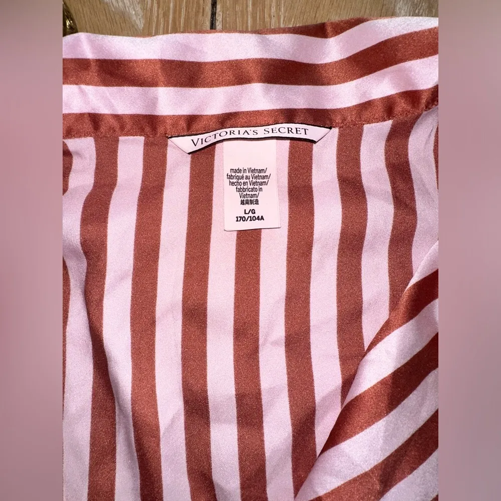 Victoria Secret Satin Stripe PJ Top - Image 3