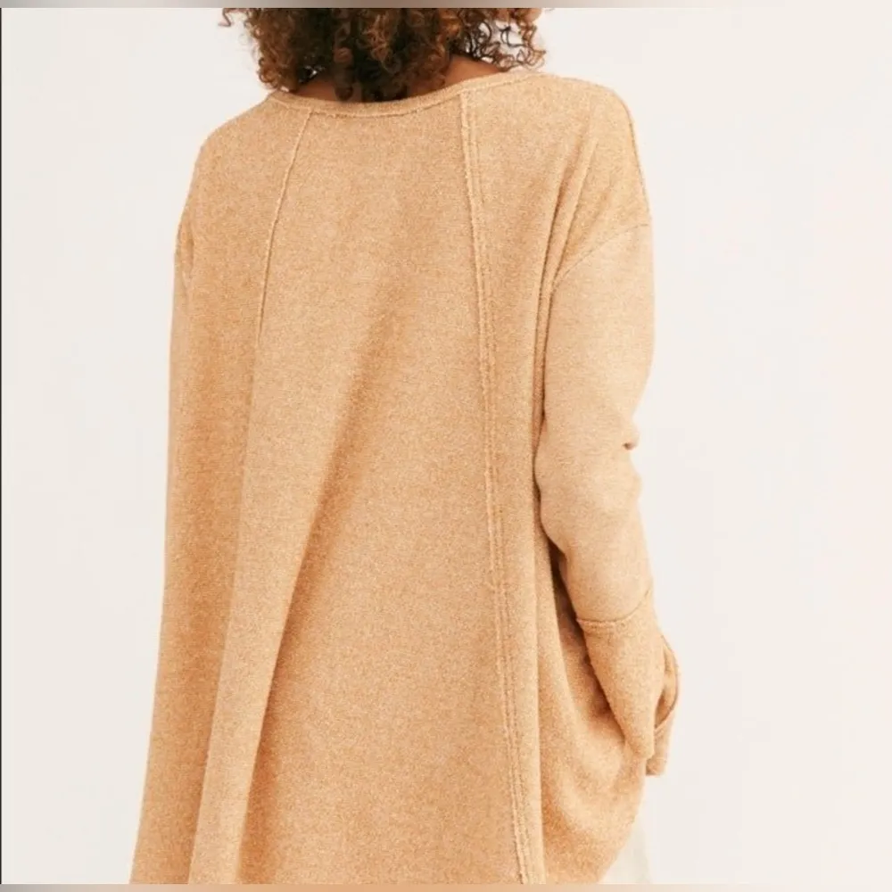 Free People Franny Pullover Honey Ginger size small (oversized) EUC - Image 2