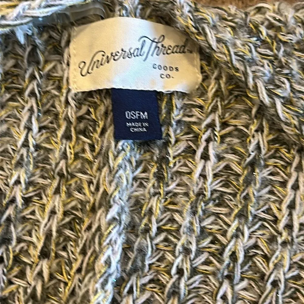 Universal Threads Women’s Short-sleeve Grey & White Open Cardigan- One Size - Image 4