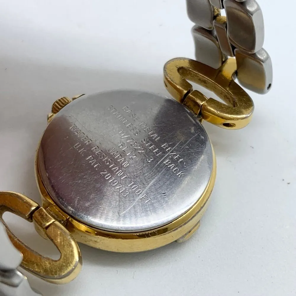 Anne Klein 26mm ladies Quartz analog date watch silvergold tone blue 7”w/battery - Image 6