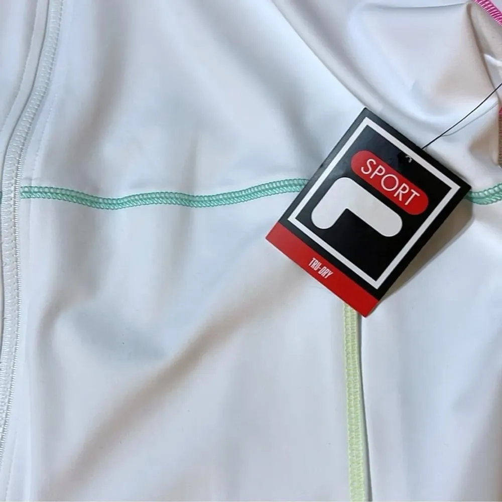 FILA Sport Full Zip Women’s Size XXL White with Neon Details - Image 10