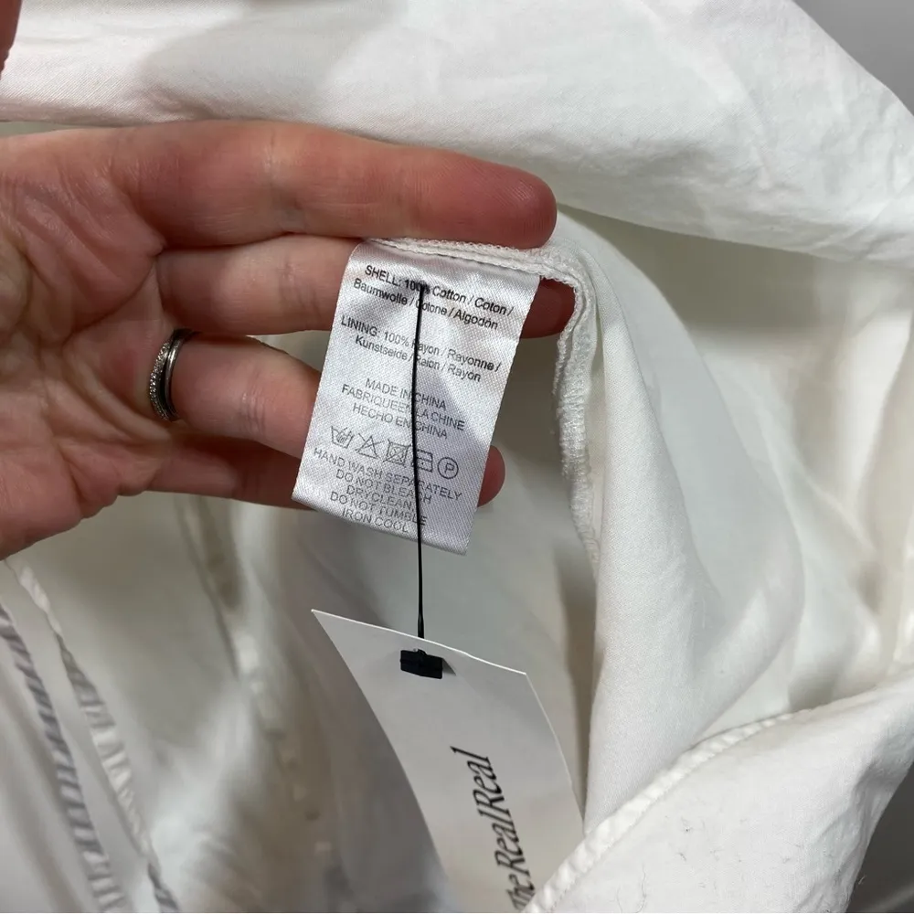 Revolve SAU LEE Jolene Dress in white 100% cotton Grecian goddess size 14 resort - Image 4