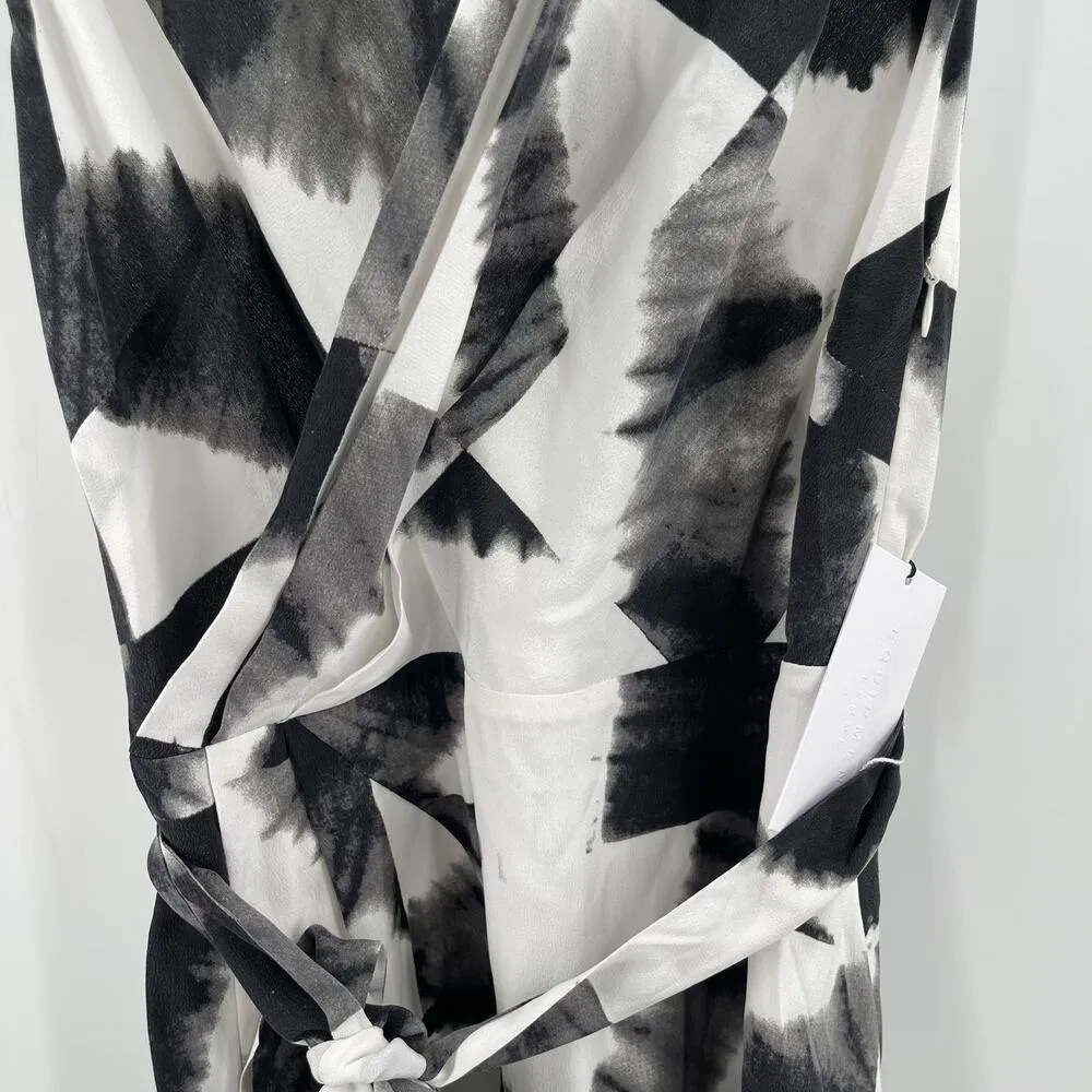 EQUIPMENT Dress Size 4 100% Silk Alejandra Midi True Black Multi Print SAMPLE - Image 11