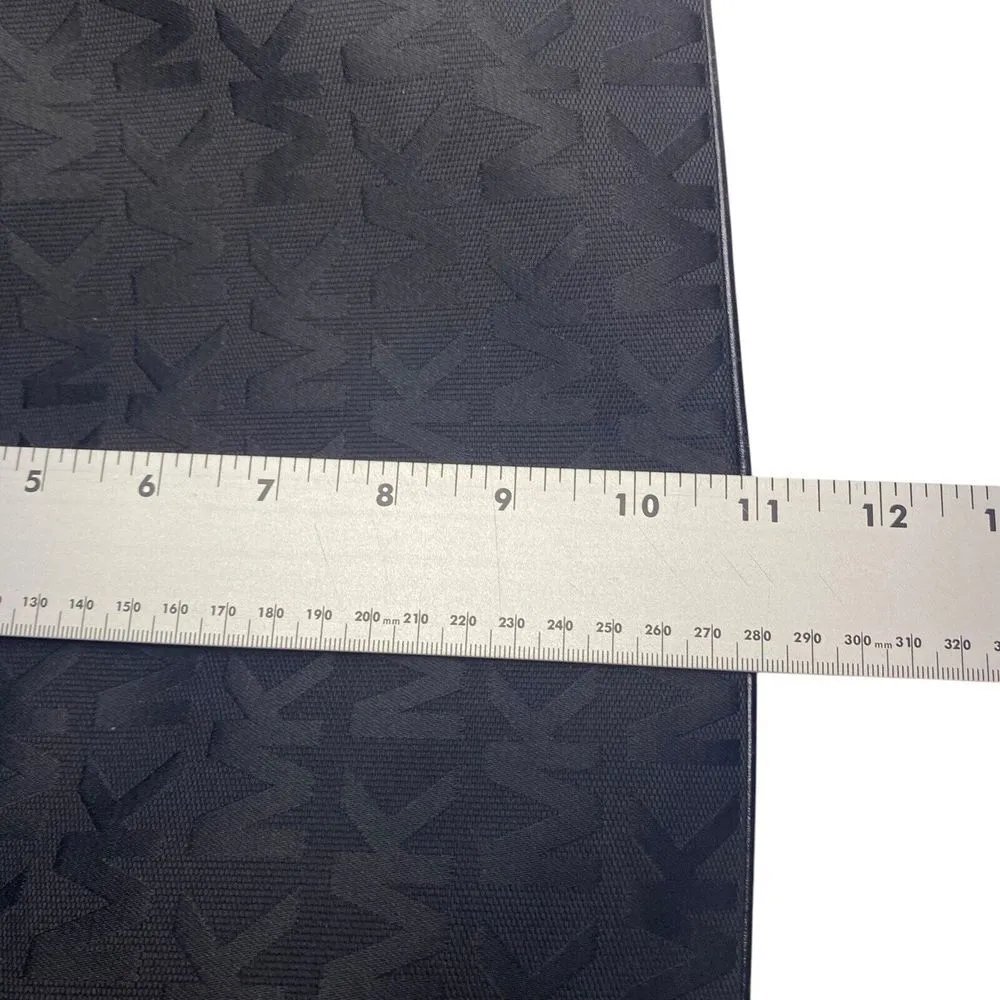 Michael Kors - Black Gold MK Logo Print Shoulder Bag / Purse / Handbag Carry All - Image 7