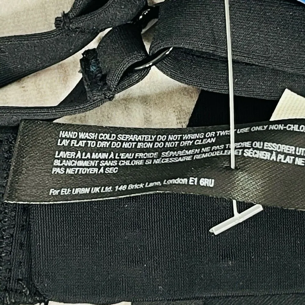 Free People Intimately Bra Oh Scuba Small Bralette Black Convertible Straps - Image 9