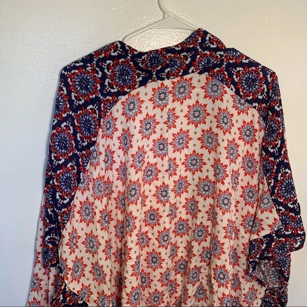 Eyeshadow Open Circle Starburst Kimono White Red Blue - Image 10