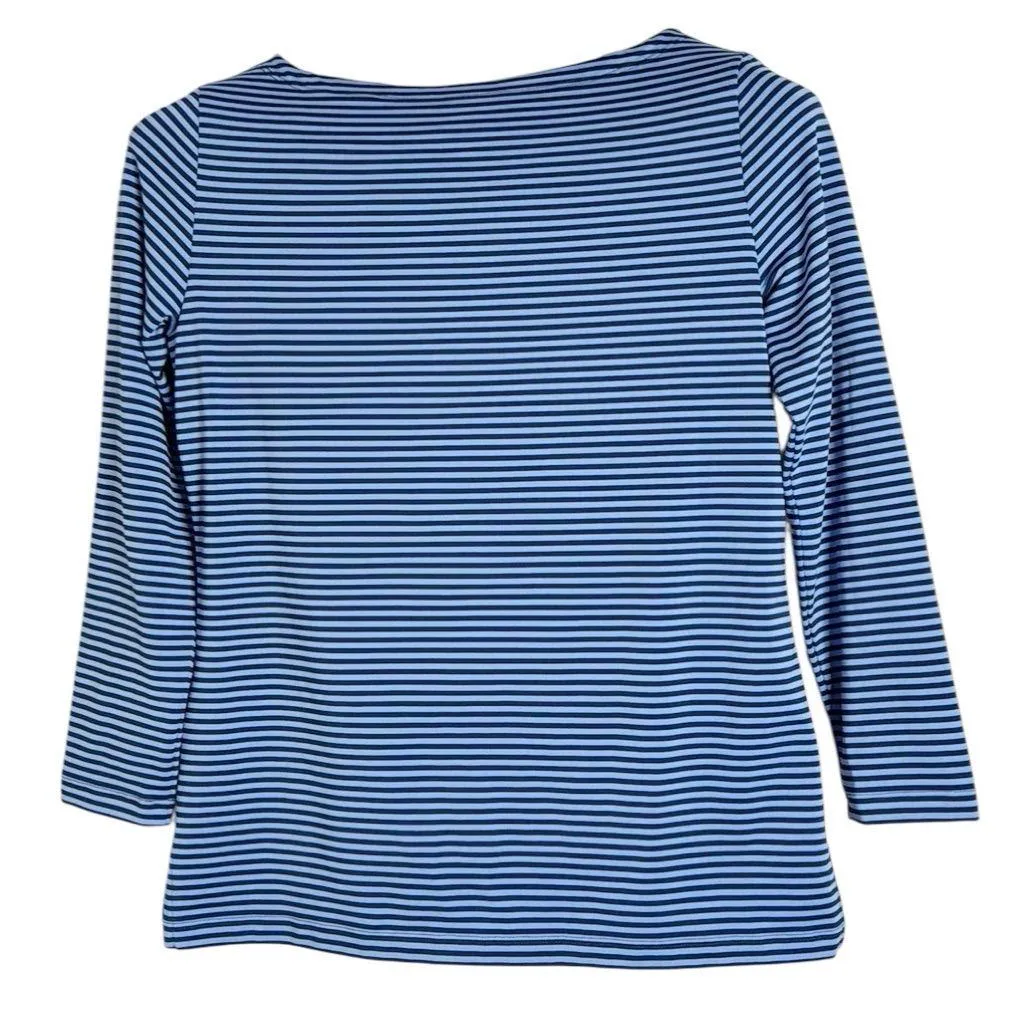 Vineyard Vines Sankaty Navy/Blue Striped Long Sleeve Tee XS - Image 3