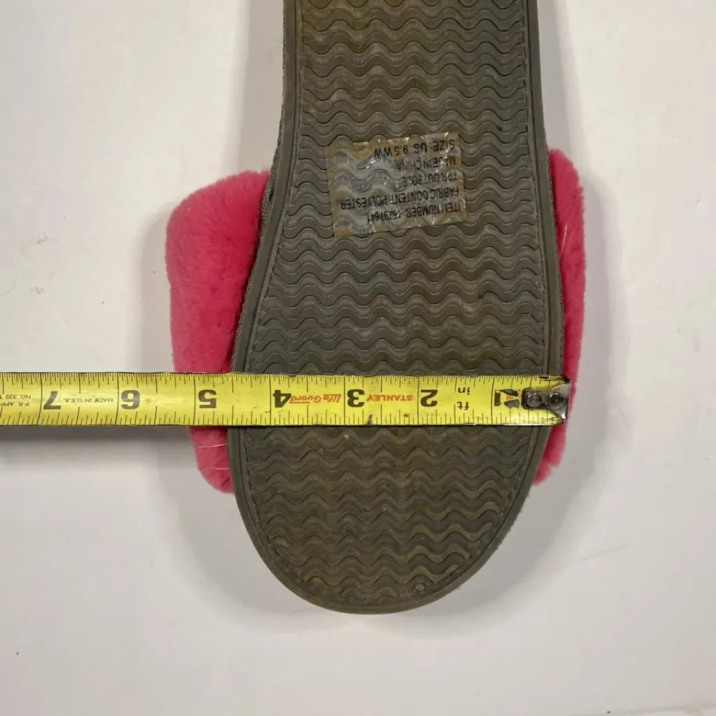 TORRID Hot Pink Fuzzy Slippers Women’s Size 9.5 WW Slip On - Image 8