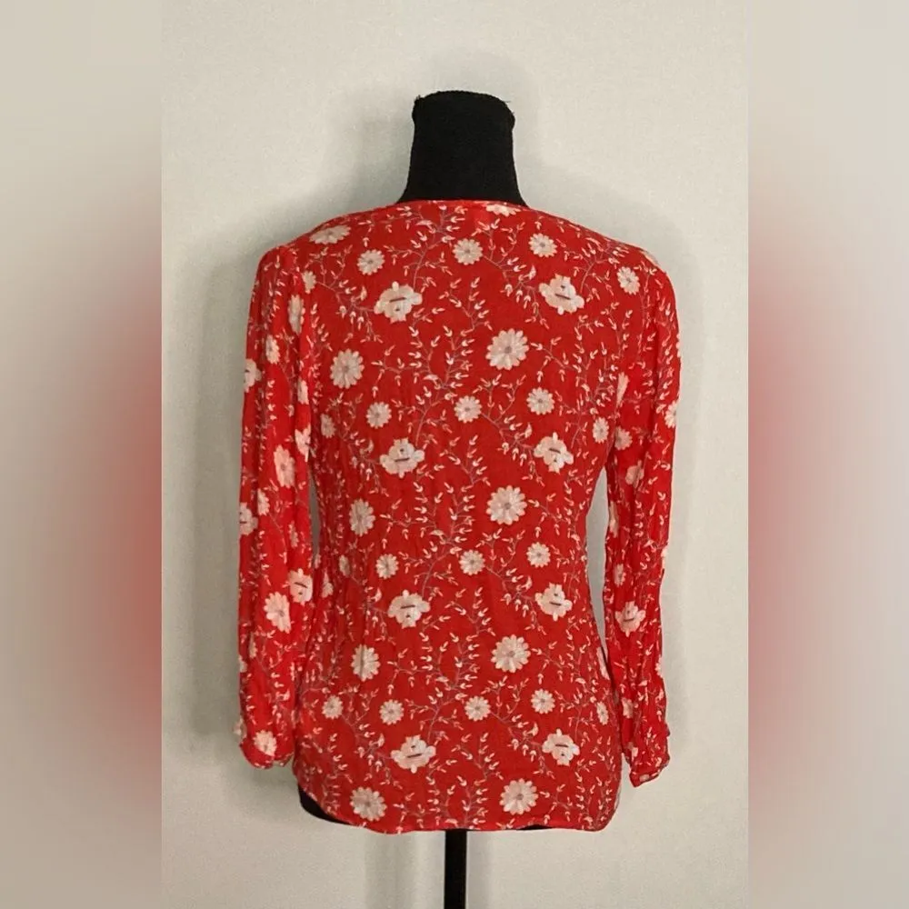 Lucky Brand- Long Sleeve floral flowy top Size XS‎ - Image 3