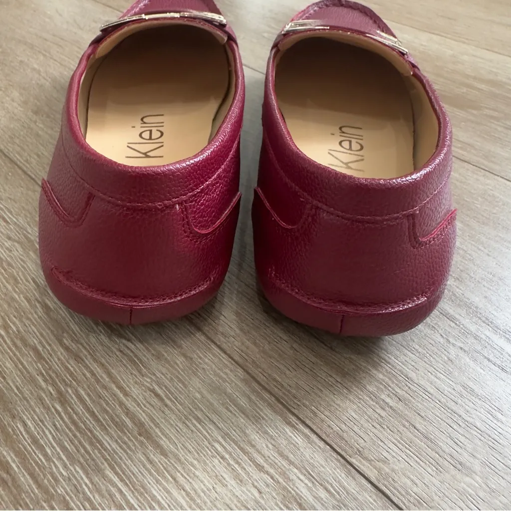 Calvin Klein Women's Lydia Slip-On Loafers Size 9.5 Dark Red - Image 6