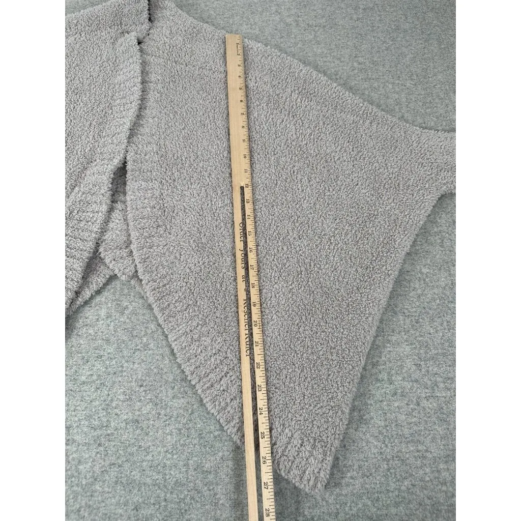 Barefoot Dreams L/XL Cardigan Shrug Cozy Chic Beige Fuzzy Soft Open Front - Image 3