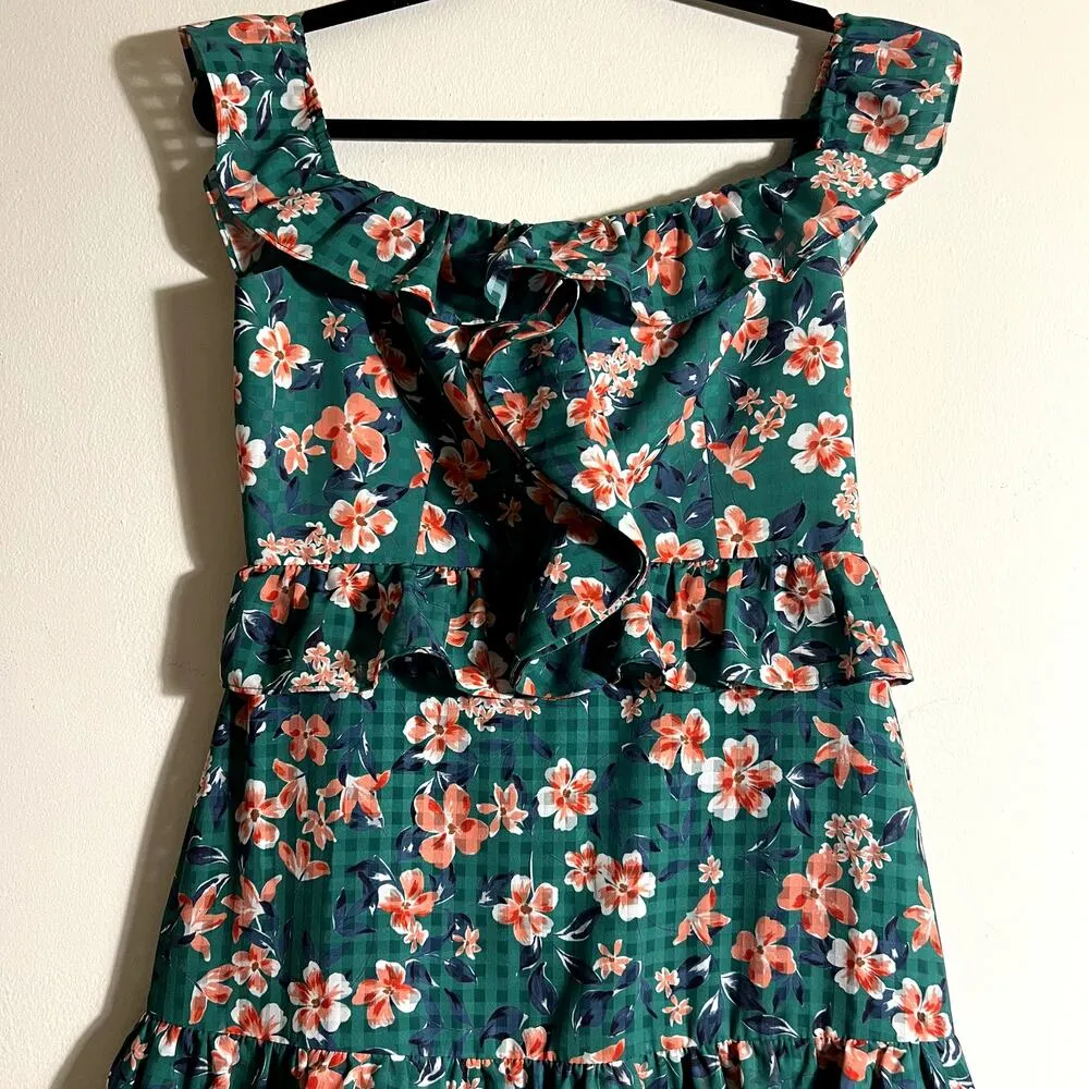 Tularosa Kelly Green Floral Lily Dress size M C6 - Image 6