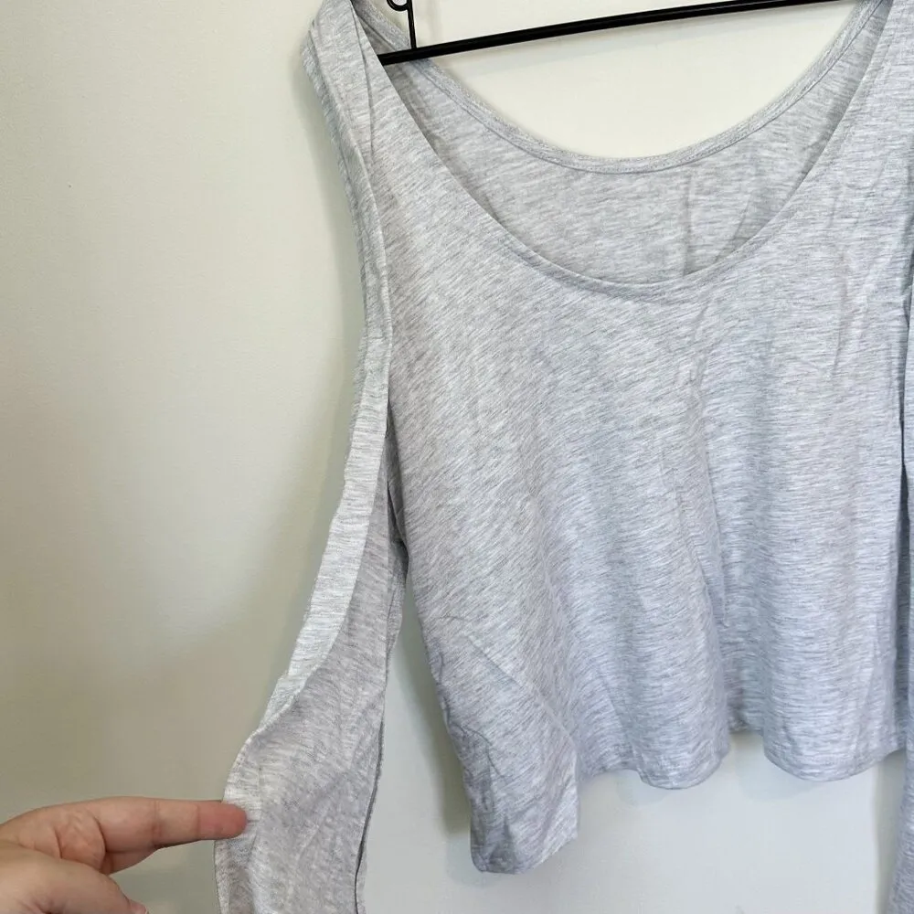 NWT TopShop Gray Knitted Scoop Neck Self Tie Tank Top - Size: M(8-10) - Image 5