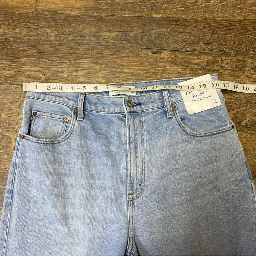 NEW Abercrombie & Fitch ‘90s Slim Straight Ultra High Rise Jeans Womens 32/14L - Image 2