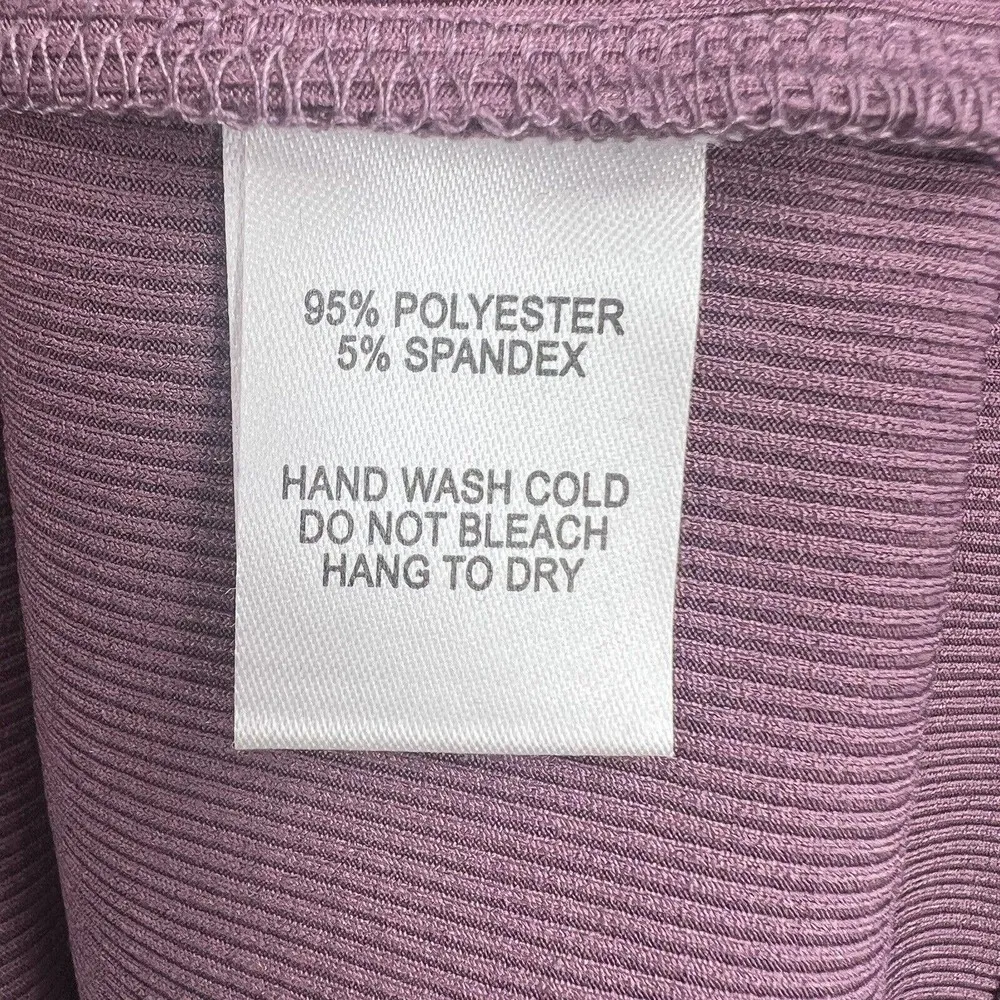 Lulus Purple Ribbed Long Sleeve Top Medium New - Image 4
