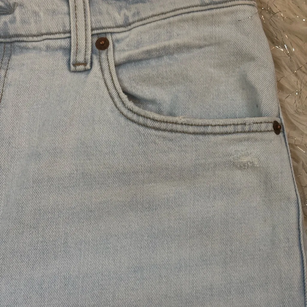 Abercrombie & Fitch Women’s Light Blue Straight Ultra High Rise Jeans Size 31/12 - Image 15