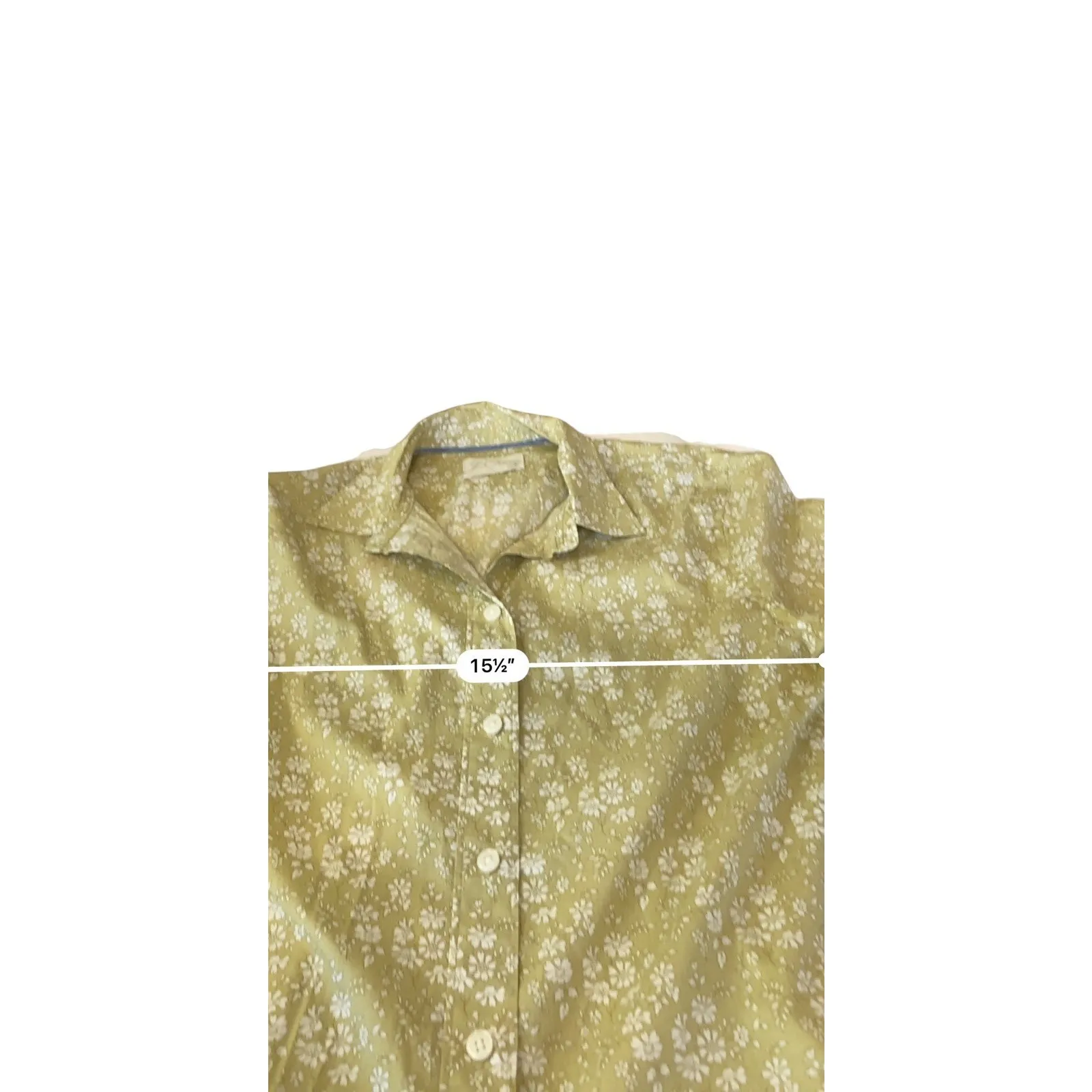 J.Crew x Liberty London Capel Floral LS Shirt Cotton Lodden Green Slim Fit sz 2 - Image 8