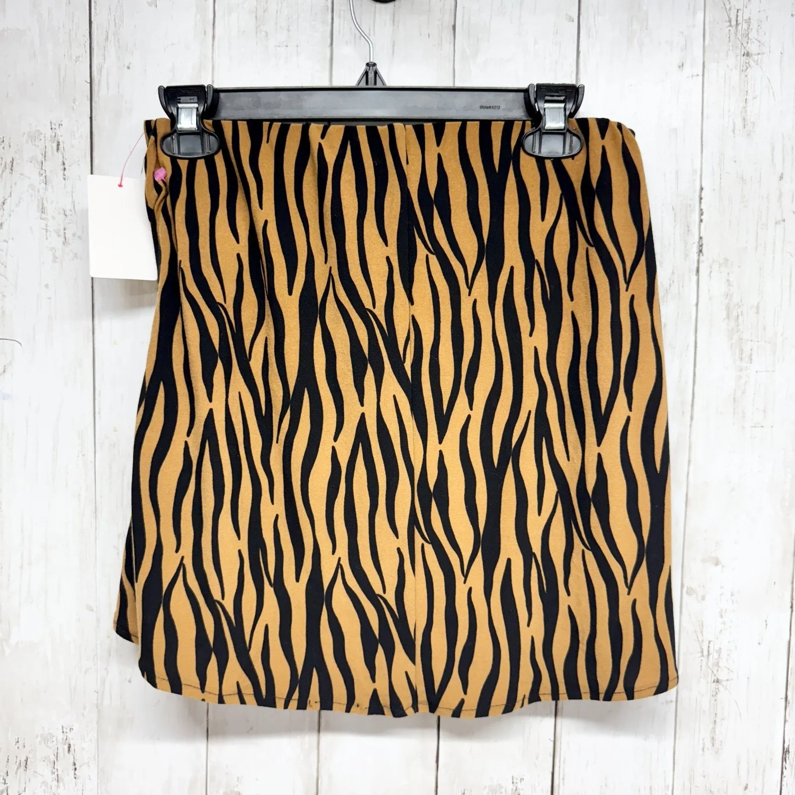 Show Me Your Mumu Skirt Women Medium Why Knot Taupe Tiger Mini Pull On Animal - Image 5